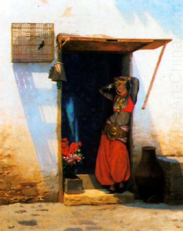 Woman of Cairo at her Door, Jean Leon Gerome